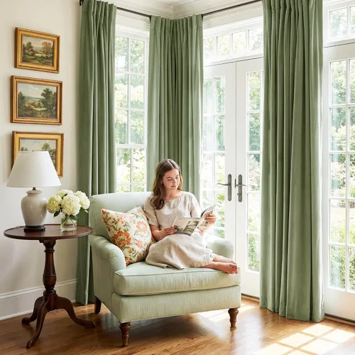 Miniatura 262 de StangH Cortinas de Terciopelo Verde Esmeralda de 96 Pulgadas - Cortinas Opacas de Terciopelo de Lujo Súper Suaves, Elegante Cobertura de Ventana