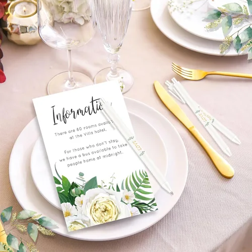 Miniatura 3 de Ctosree 50 bolígrafos de despedida de soltera, bolígrafos de boda para libro de visitas, bolígrafo retráctil de tinta negra, para propuesta