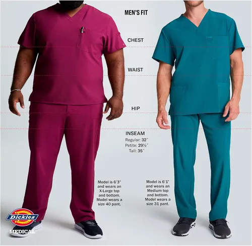 Miniatura 4 de Dickies EDS Essentials Men Scrubs Top Tuckable V-Neck DK635