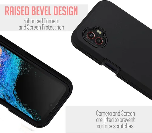 Miniatura 8 de Funda con clip para cinturón para Samsung Galaxy XCover 6 Pro, funda protectora de cuerpo completo para teléfono con protector de pantalla