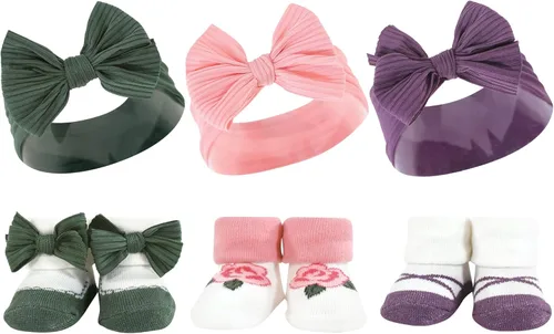 Miniatura 91 de Hudson Baby Conjunto de regalo de diadema y calcetines para niña Flor azul marino rosa