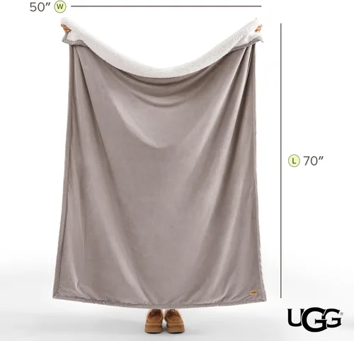 Miniatura 8 de UGG Bliss Manta de Lana de Felpa Suave de Vellón Mantas Esponjosas para Cama o Sofá de Gran Tamaño Cálida Reversible Lavable a Máquina Peso Medio