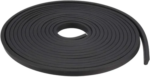 Miniatura 6 de uxcell Tira de sello de goma rectangular maciza, 0.197 in de ancho, 0.118 in de grosor, 3.3 ft de largo, color negro