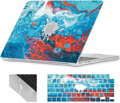 Miniatura 25 de Se7enline Funda compatible con MacBook Air de 15 pulgadas M4 M3 M2 2025 2024 2023 de 15.3 pulgadas con MacBook Air A2941/A3114/A3241 funda rígida