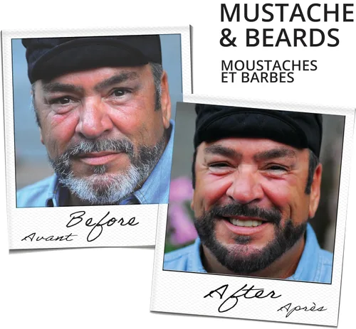 Miniatura 6 de Máscara temporal para retocar las raíces del cabello, cubre y oculta las canas, líneas del cabello, cejas, bigote y barba de los hombres