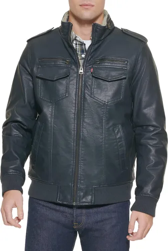 Miniatura 17 de Levi's - Bombardero clásico de piel sintética imitación venado, estilo aviador, para hombre (tallas estándar y grandes y altas)