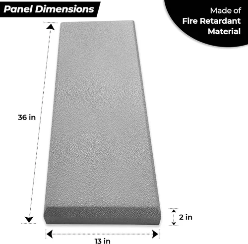 Miniatura 6 de Panel acústico blanco Fibra de vidrio paquete de 2 Panel profesional de absorción de sonido Panel decorativo a prueba de sonido Panel