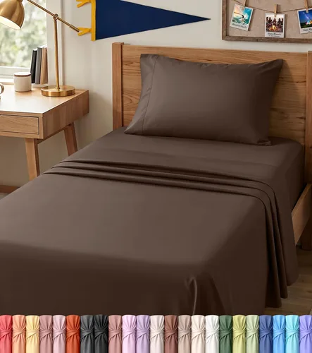 Miniatura 101 de Utopia Bedding - Juego de sábanas de microfibra cepillada, resistente al encogimiento y a la decoloración, de fácil cuidado, 3 piezas, tamaño Beige