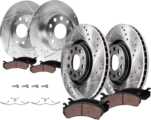Miniatura 14 de Detroit Axle - Pinza de freno de disco del lado del conductor trasero de repuesto de pastillas de freno de cerámica para Lexus HS250h 2010 2011 2012