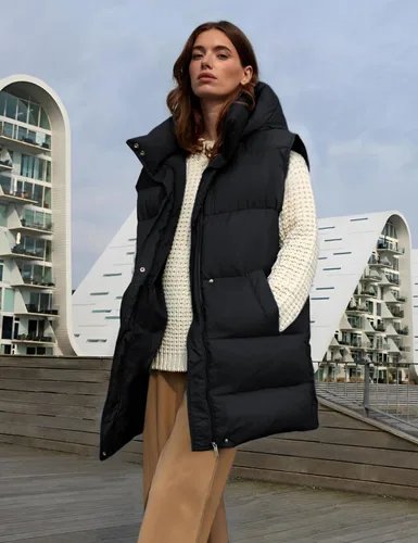 Miniatura 2 de Fiona Jolin Chaleco largo acolchado con capucha para mujer, abrigos de invierno acolchados sin mangas, chaquetas hinchadas