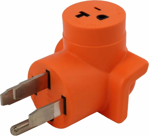 Miniatura 9 de AC WORKS Cable adaptador hembra doméstico de 4 clavijas de 220 voltios a 120 voltios 15/20 amperios (4 clavijas 14-50 salidas a (4) hogares)