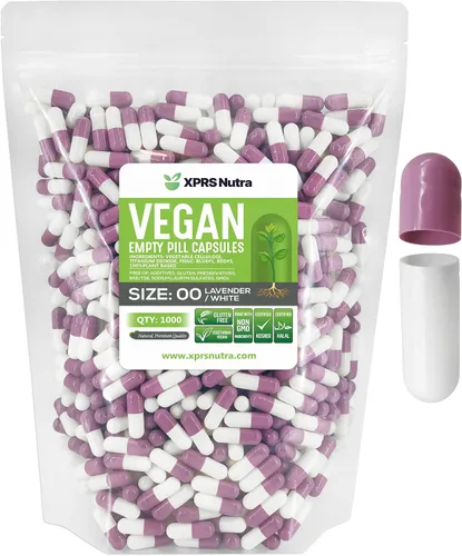 Miniatura 20 de XPRS Nutra Cápsulas vacías de tamaño 00 – 100 cápsulas veganas vacías – Pastillas vacías vegetarianas – Relleno de cápsulas vegetales DIY