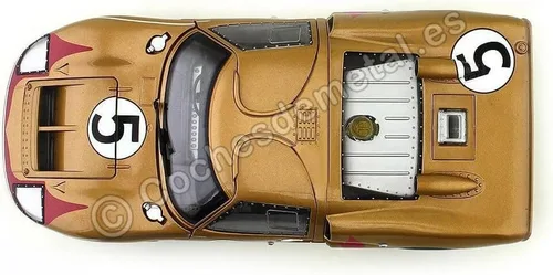 Miniatura 5 de 1966 Ford GT-40 MK II RHD (conducción a la derecha) #5 Gold 24H de Le Mans 1/18 modelo de coche fundido a troquel por Shelby Collectibles
