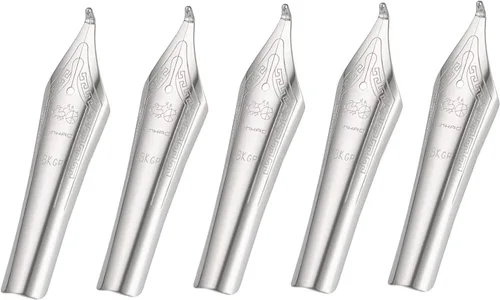 Miniatura 2 de 5 puntas de repuesto extra finas # 5 para pluma estilográfica Jinhao 250, 500 y Dragon Phoenix Jinhao # 5 Borde dorado