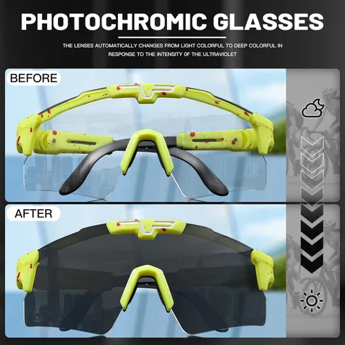 Miniatura 3 de KAPVOE Gafas de ciclismo fotocromáticas Gafas de sol deportivas de bicicleta de montaña Gases transparentes MTB Gafas hombres mujeres Bicicletas