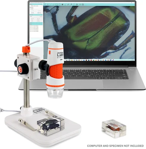 Miniatura 9 de Microscopio Celestron 5 MP digital, de mano