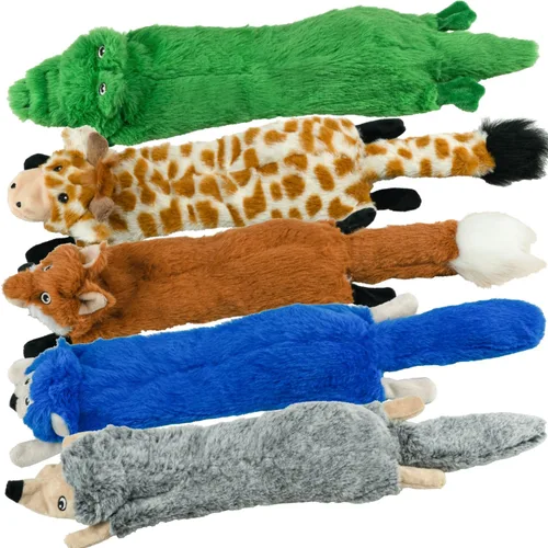 Miniatura 16 de SHARLOVY Paquete de 5 juguetes chirriantes para perros, juguetes de peluche de burbujas para dentición para cachorros, juguetes para perros