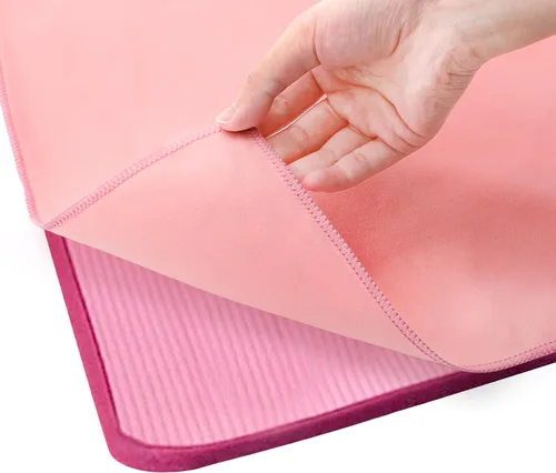 Miniatura 5 de Paquete de 2 toallas de yoga caliente, toallas de microfibra suave súper absorbentes, para esterilla de yoga, tamaño de esterilla, toalla de yoga
