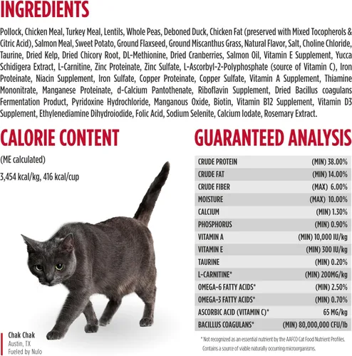 Miniatura 8 de Nulo Freestyle Alimento para Gatos Mayores Alto en Proteínas, Receta de Abadejo de Alaska y Batata - Alimento Seco Natural Sin Granos para Gatos