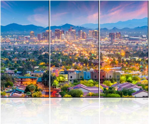 Miniatura 158 de San Antonio Sundown - Impresión en lienzo, paisaje de ciudad de pared grande, paisaje urbano extra grande de Texas, impresión de pared de horizonte
