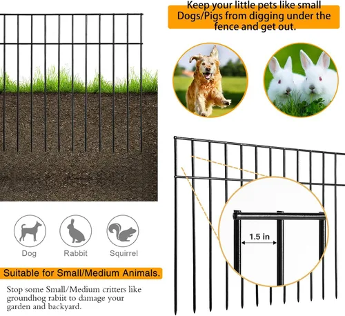 Miniatura 2 de Adavin Valla de barrera para animales pequeños o medianos, paquete de 10 unidades de 20 pulgadas de largo x 10 pulgadas de alto, valla de jardín