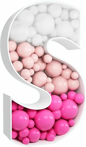 Miniatura 27 de Kit de letras rellenables de 2 pies con marco de globo de mosaico de letra K para decoración de telón de fondo de boda de fiesta de cumpleaños