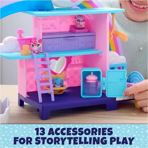 Miniatura 6 de Hatchimals Alive! Juego de vivero y guardería con 4 mini figuras en huevos autoeclosivos, 13 accesorios, juguetes para niños para niñas y niños a