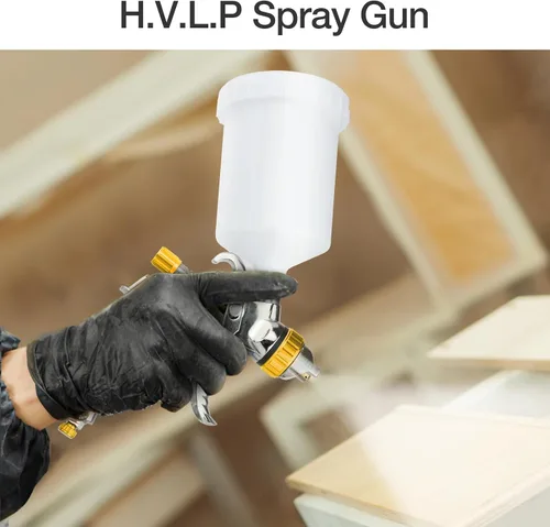 Miniatura 7 de FORNAX HVLP Pistola pulverizadora con boquillas reemplazables de 0.055 in, 0.067 in y 0.079 in, kit de pistola rociadora de pintura de aire