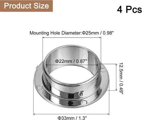 Miniatura 2 de uxcell 4 ojales de nailon de 0.98 pulgadas (0.984 in), cubierta de agujero para cable de plástico, organizador de cables para gabinete de escritorio
