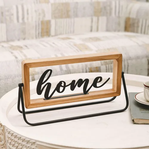 Miniatura 2 de NIKKY HOME Letrero de madera para el hogar, letrero de letras con recorte independiente para el hogar, letrero rústico para mesa, letrero decorativo