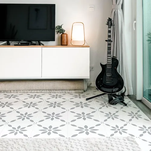 Miniatura 3 de Plantillas de pared para pintar con patrón grande de 12 x 12 pulgadas, plantillas de suelo grandes reutilizables, plantillas de azulejos simples NS5