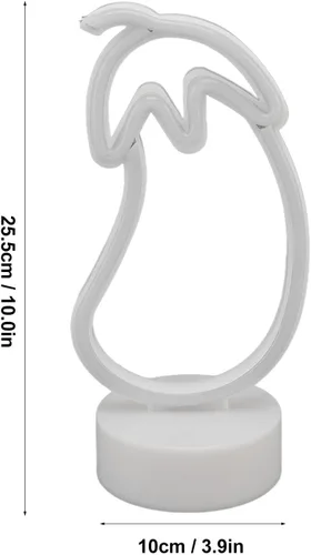 Miniatura 4 de Letrero de neón de berenjena, luces de neón decorativas LED, USB o batería LED para boda, fiesta, pub, Navidad, decoración del hogar