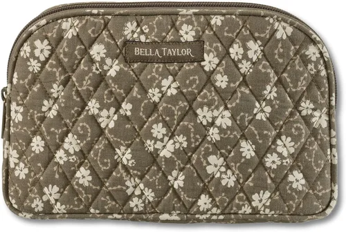 Miniatura 15 de Bella Taylor Bolsa de maquillaje de algodón acolchada grande para mujeres, bolsa de cosméticos de viaje