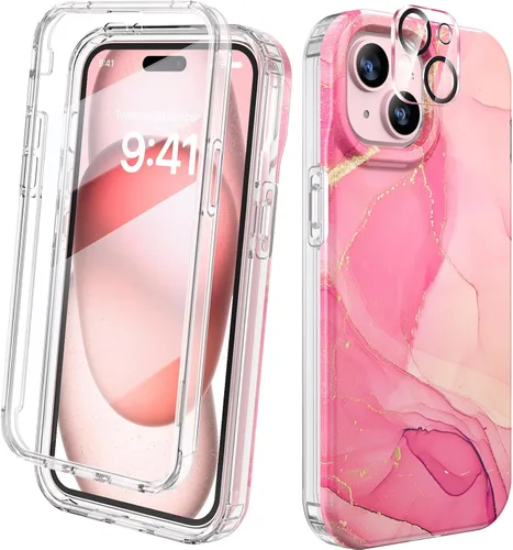 Miniatura 46 de Diaclara - Funda compatible con iPhone 11, carcasa resistente de cuerpo completo con protector de pantalla integrado sensible al tacto y Transparente