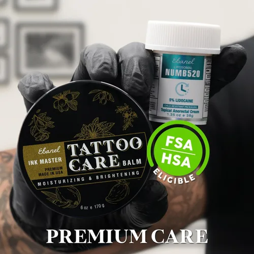 Miniatura 2 de Ebanel Set de crema anestésica de lidocaína al 5% y bálsamo para tatuajes, crema anestésica tópica Numb520 para alivio del dolor, quemaduras