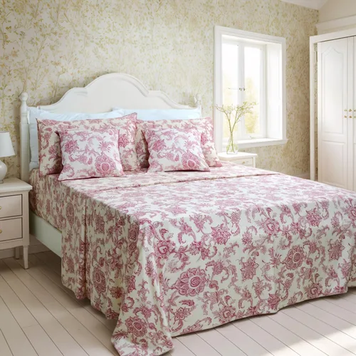 Miniatura 77 de FADFAY Juego de sábanas de rosas blancas, ropa de cama vintage floral de rosas, ropa de cama estilo rústico, 100% algodón egipcio percal, 800 hilos