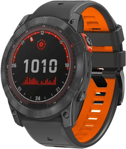 Miniatura 31 de Correa de reloj de 1.024 in para Garmin Fenix 7x Sapphire Solar Fenix 6x Pro Solar Fenix 5x 3 horas de liberación rápida de ajuste de silicona