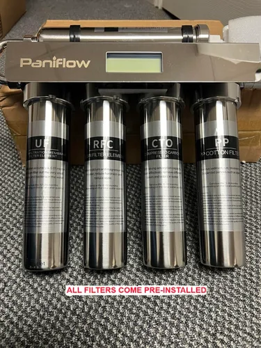 Miniatura 2 de PaniFlow - Sistema de filtro de agua, purificador de agua de ultrafiltración de 5 etapas para fregadero, 90 L/H, purificador de agua instantáneo sin