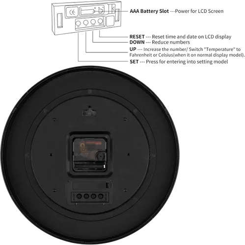 Miniatura 9 de Foxtop Reloj de Aprendizaje Digital y Analógico para Niños - Reloj de Enseñanza para Decir la Hora de 12 Pulgadas Silencioso Sin Tictac Operado