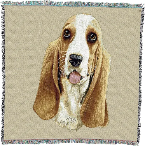 Miniatura 23 de Pure Country Weavers Robert May - Manta cuadrada para regazo de sabuesos afganos, regalo para los amantes de los perros, manta de tapiz tejida