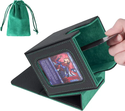 Miniatura 20 de AFIING MTG Caja de Mazo para Commander Display, Caja de Cartas que Cabe 100 Cartas con Doble Funda, Caja de Almacenamiento Magic Commander TCG con 2
