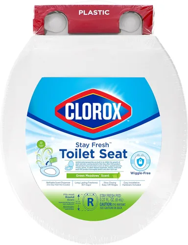 Miniatura 8 de Clorox Asiento de inodoro de plástico perfumado alargado con bisagras fáciles de quitar -Tyler