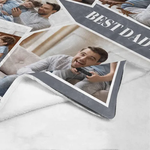 Miniatura 5 de D-Story Manta de hijo, divertidas mantas personalizadas con fotos, regalo para papá, manta de disfraz, regalo para hija, regalos personalizados