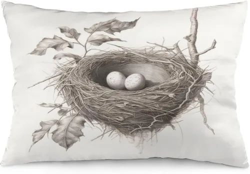 Miniatura 28 de Funda de almohada rústica de 12 x 20 pulgadas, diseño de cabaña en el bosque, súper suave, funda de cojín impresa de doble cara, funda de almohada