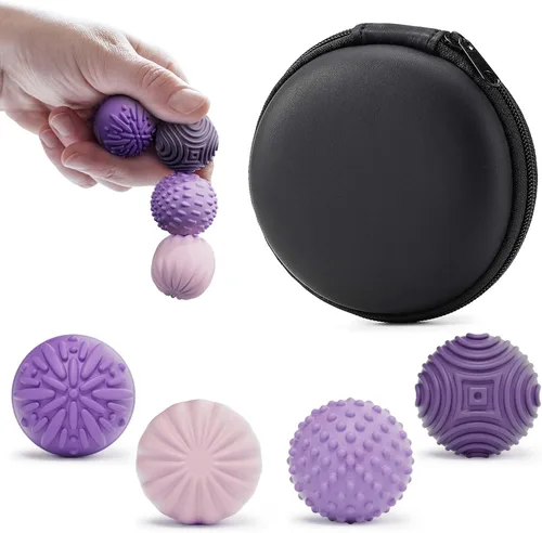 Miniatura 12 de luckdoor Bolas Magnéticas de Silicona Fidget para Adultos y Adolescentes, 4PCS Juguetes Sensoriales para Aliviar el Estrés para Autismo TDAH Verde
