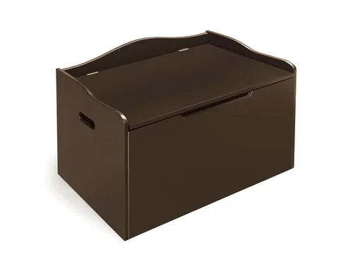 Badger Basket Caja de juguetes de madera de banco - Combo de baúl y banco de almacenamiento para niños con bisagras de seguridad duales, asas