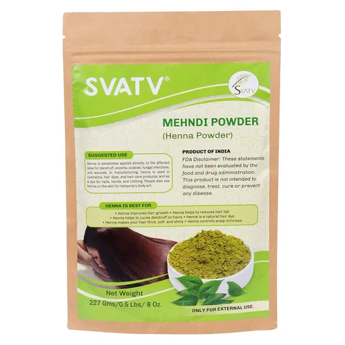 Miniatura 9 de Indigofera Tinctoria Powder Para el cuidado del cabello negro Promueve el crecimiento, grosor Producto ayurvédico para el cabello - 8.01 oz, 8