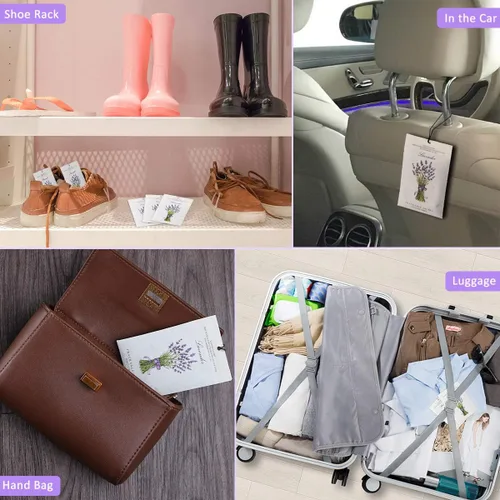 Miniatura 8 de MYARO 12 paquetes de lavanda y 12 paquetes de bolsitas perfumadas de lino, ambientadores para cajones y armarios, bolsas de larga duración