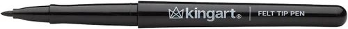 Miniatura 6 de KINGART Studio - Bolígrafos de punta de fieltro, 6 marcadores de tinta negra, punta media de 0.028 in, a base de agua, resistentes a las manchas