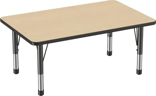 Miniatura 39 de FDP - Mesa rectangular para actividades escolares y aulas (24 x 36 pulgadas), patas gruesas para niños pequeños, altura ajustable de 15 a 24